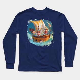 Cartoon Pirates Long Sleeve T-Shirt